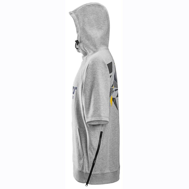 Snickers 2850 Logo Short Sleeve Hoodie Sweatshirt