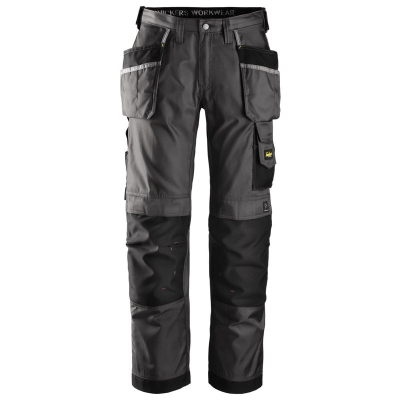 Snickers 3212 Craftsmen Holster Pocket Trousers, DuraTwill Muted Black/Black, 39" Waist 35" Leg-Snickers 156