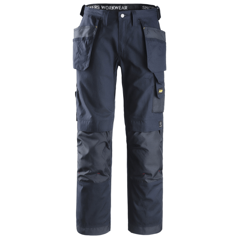 Snickers 3214 Craftsmen Holster Pocket Trousers, Canvas+ Navy Blue Waist 31"- Leg 30"- Snickers Size: 88