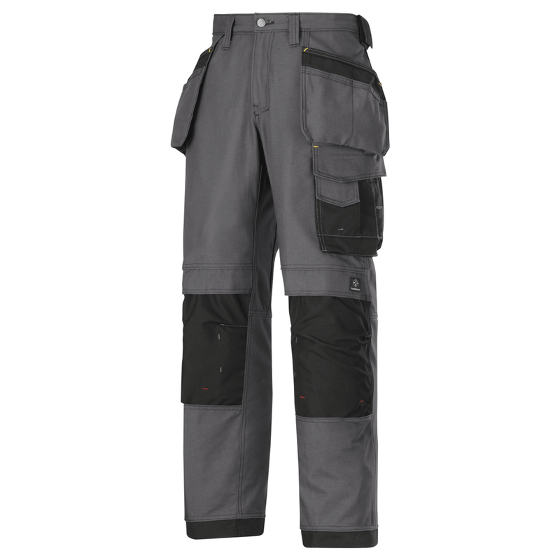 Snickers 3214 Craftsmen Holster Pocket Trousers, Canvas+ Steel Grey/Black, 31" Waist 32" Leg-Snickers 46
