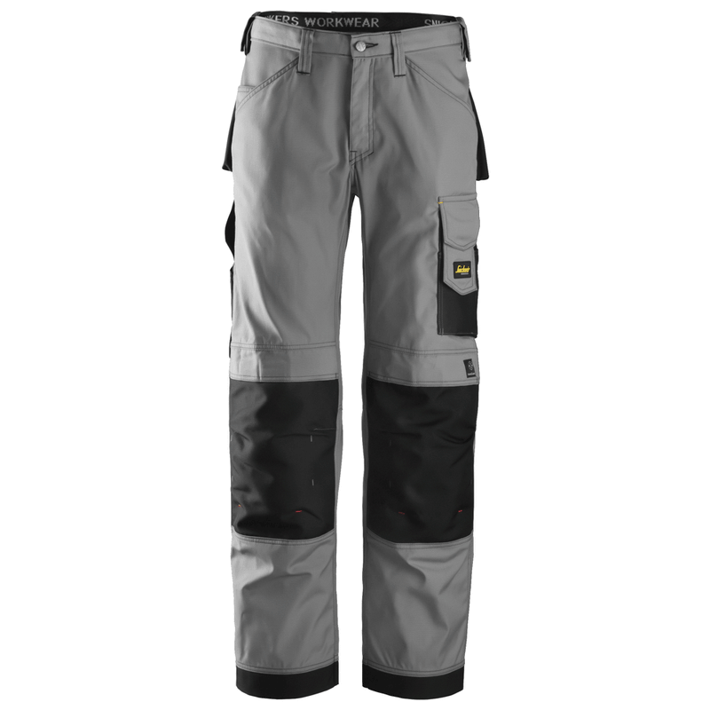 Snickers 3313 Craftsmen Trousers, Rip-Stop Grey/Black Waist 33"- Leg 28"- Snickers Size: 192