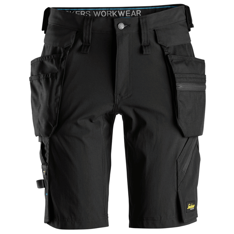 Snickers 6108 LiteWork, Detachable Holster Pockets Work Shorts Black, Waist 38"-Snickers 54