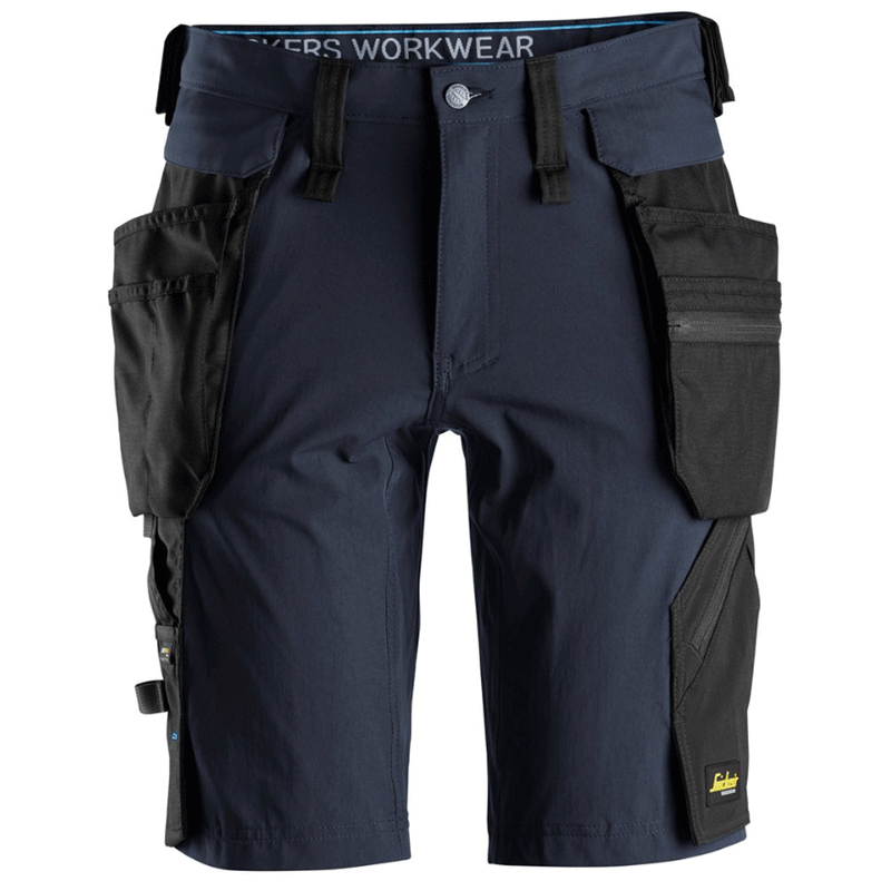 Snickers 6108 LiteWork, Detachable Holster Pockets Work Shorts Black, 31" Waist-Snickers 46