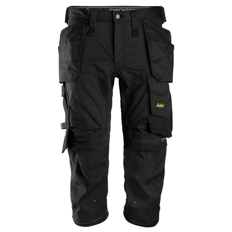 Snickers 6142 AllroundWork, Stretch Kneepad Holster Pockets Pirate Trousers Black Snickers Size 50 (35" Waist)