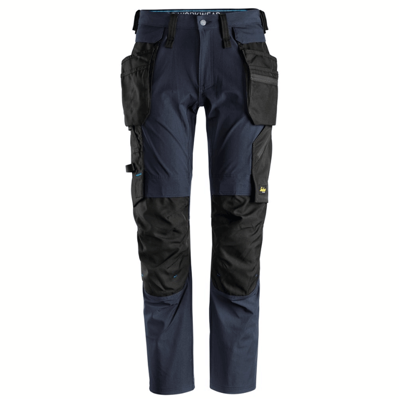 Snickers 6208 LiteWork, Detachable Holster Pocket Kneepad Work Trousers Navy Blue/Black, 36" Waist 30" Leg-Snickers 104