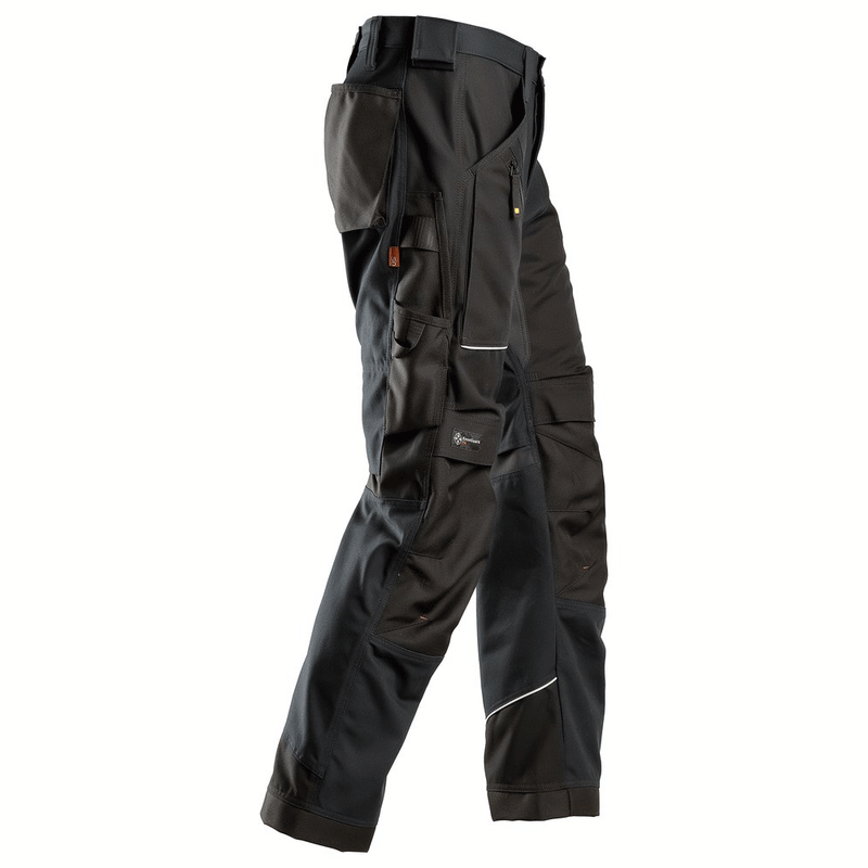 Snickers 6314 RuffWork, Canvas+ Kneepad Work Trousers Black, 35" Waist 32" Leg-Snickers 50