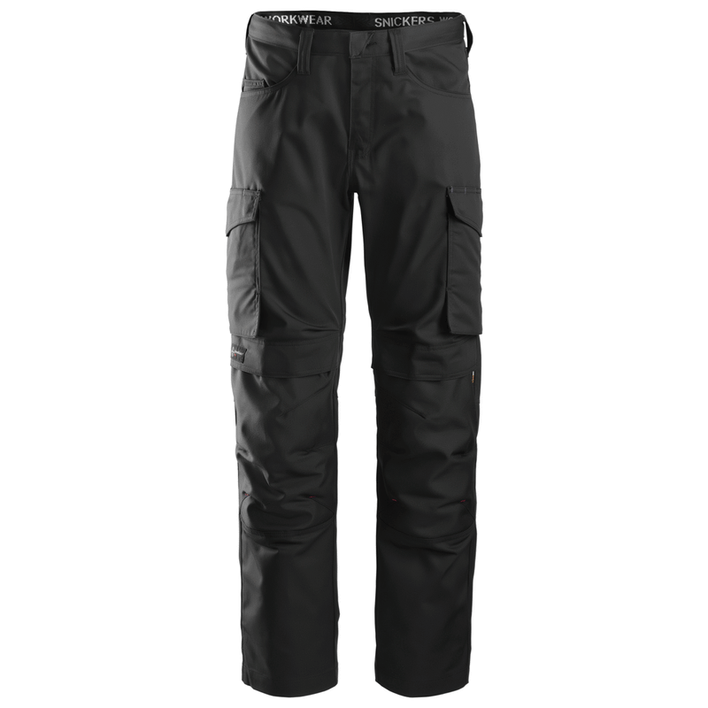 Snickers 6801 Service Trousers + Knee Pockets Black 33" Waist - 32" Leg - Snickers Size 96
