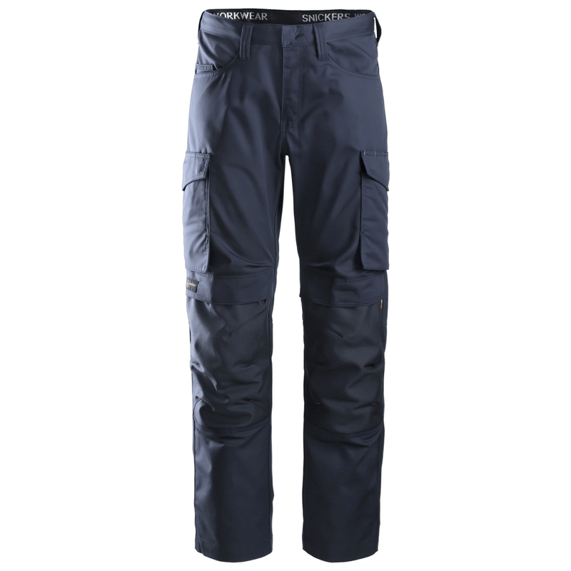 Snickers 6801 Service Trousers + Knee Pockets Navy Blue 31" Waist - 30" Leg - Snickers Size 92