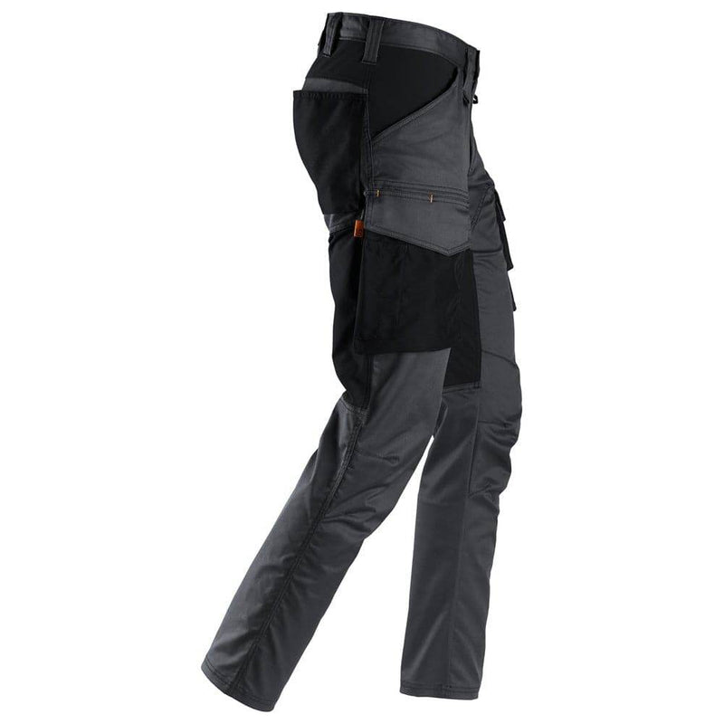 Snickers 6803 AllroundWork, Stretch Trousers without Knee Pockets Steel Grey, 35" Waist 37" Leg-Snickers 250