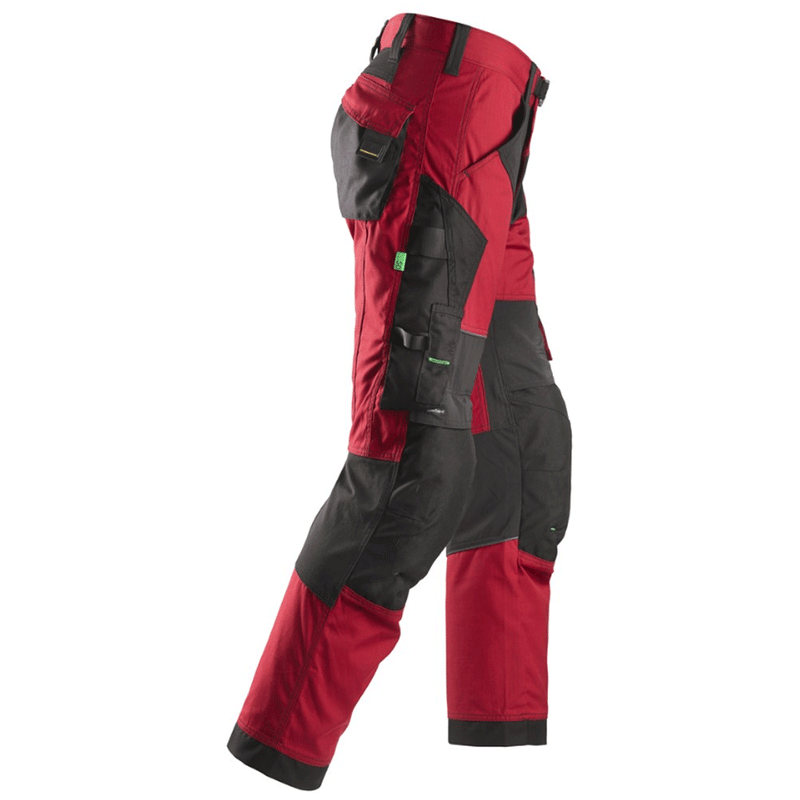 Snickers 6903 FlexiWork Stretch Kneepad Work Trousers Chilli Red 38" Waist - 30" Leg - Snickers Size 108