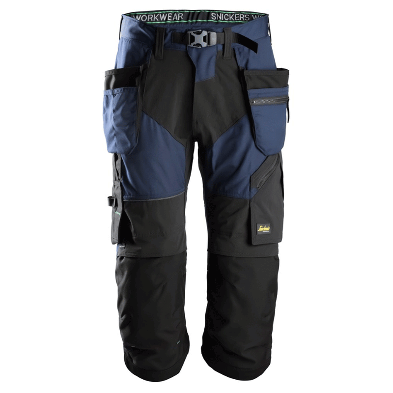 Snickers 6905 FlexiWork Holster Pocket Pirate Work Trousers Navy Blue/Black Waist Size 31" - Reg Leg / Snickers Size: 46