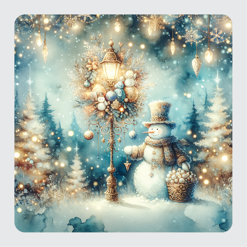 BlueSnowman Traditional Set of 4 Placemats
