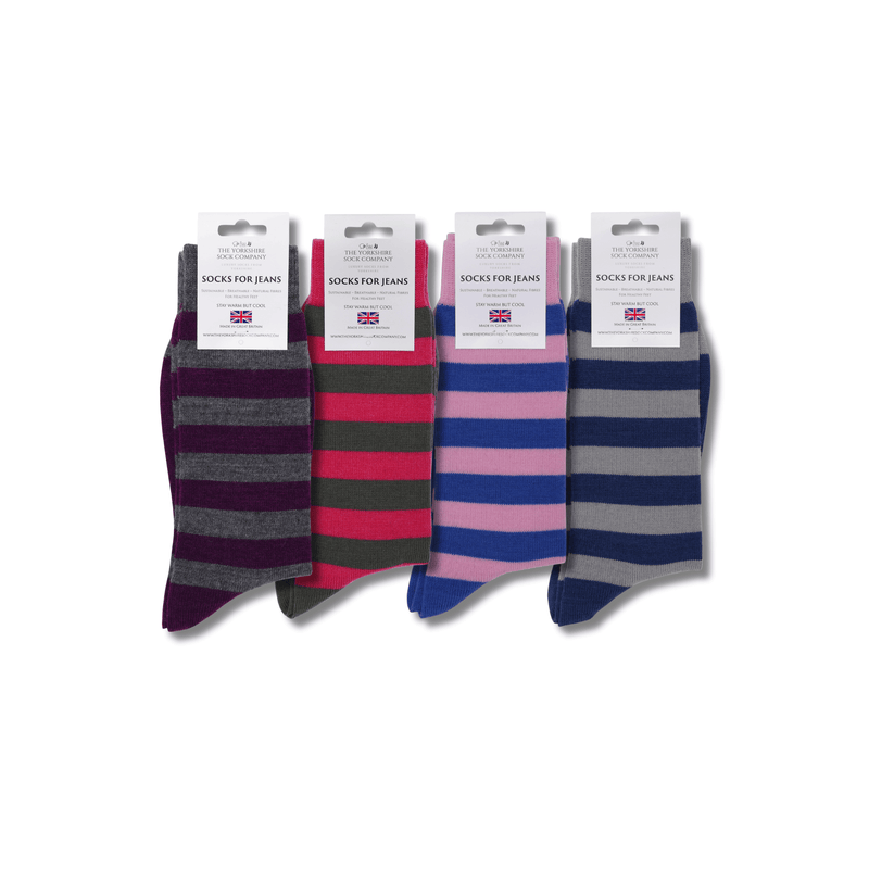 Socks For Jeans - Bright Everyday Merino Socks - 4 Pair Bundle 2 (£14 per pair)