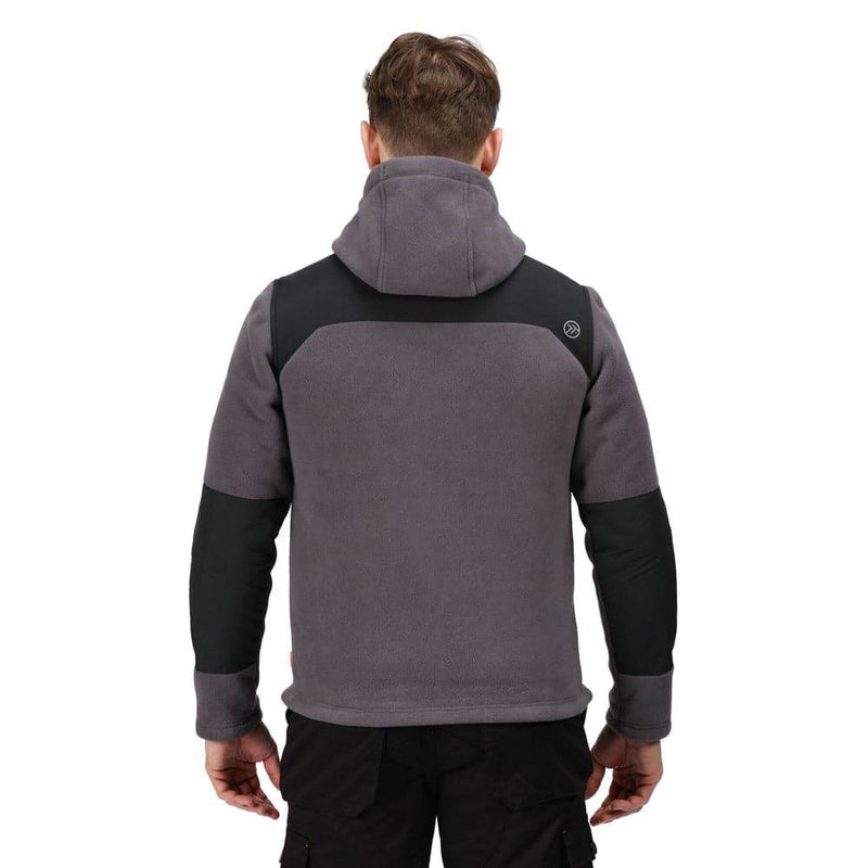 Regatta TRF664 Garrison Hooded Jacket Iron/Black Medium