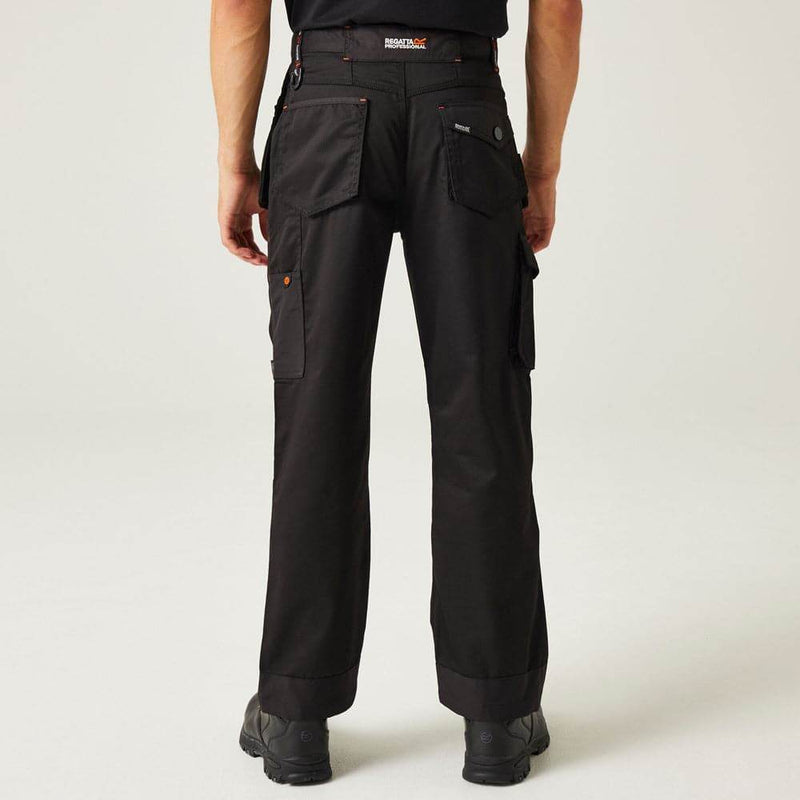Regatta TRJ387 Incursion Holster Pocket Trousers Black 38" Waist / Long Leg
