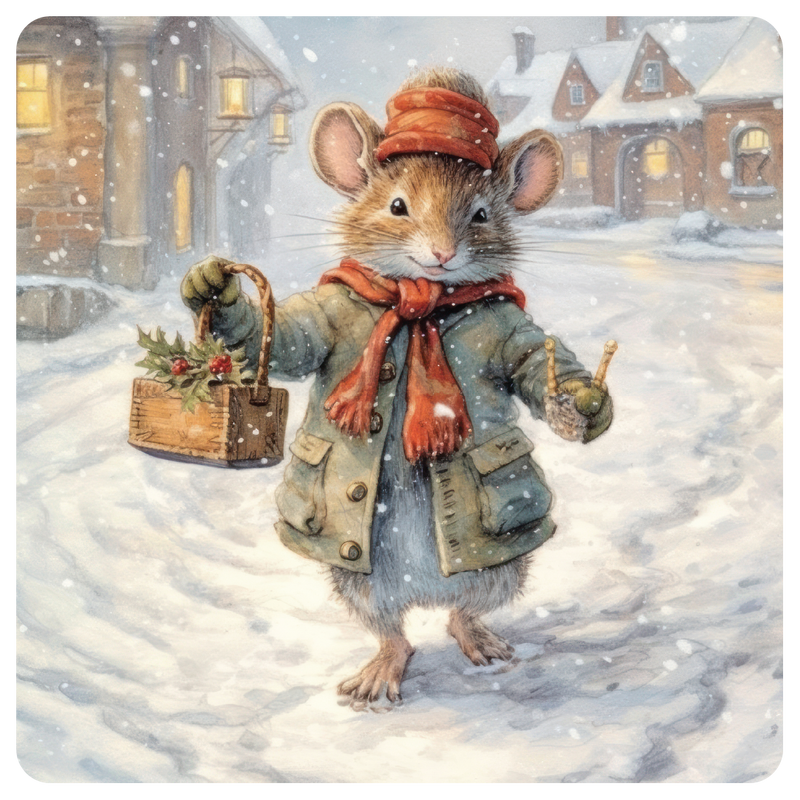 Traditional Mouse Set of 4 Placemats