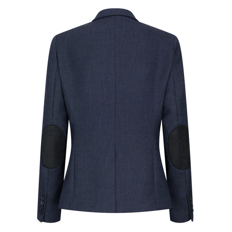 TPW-AK-04 - Women's Navy 3 Piece Herringbone Tweed Suit