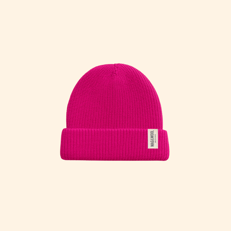 Fandango Pink British Wool Beanie Hat