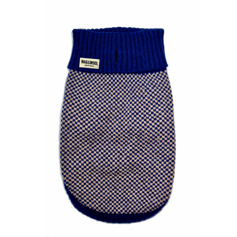 Navy Dog Jumper In Merino Lambswool