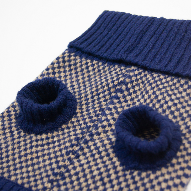 Navy Dog Jumper In Merino Lambswool