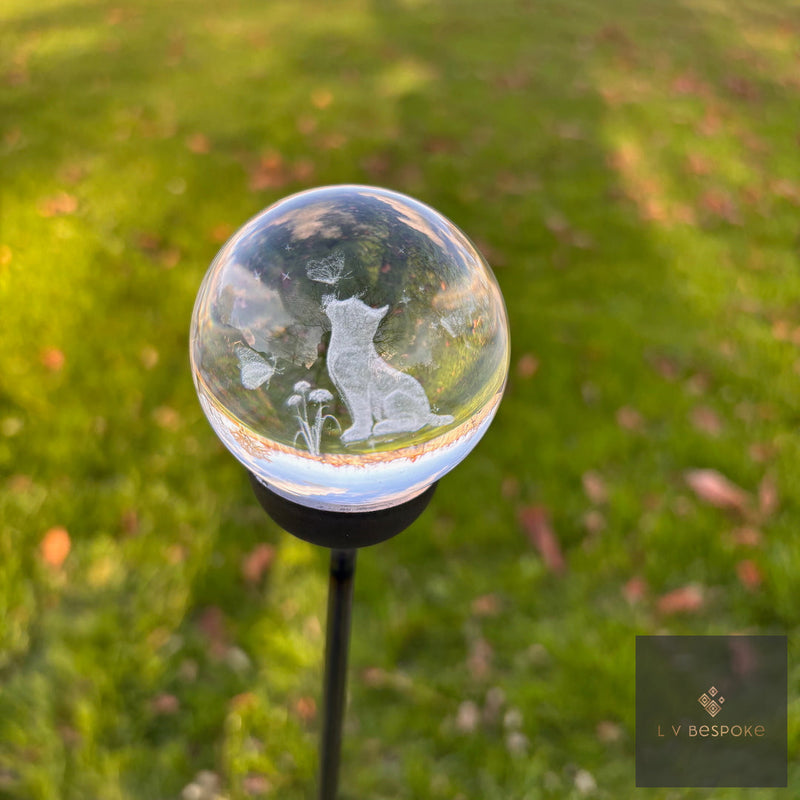 Stunning 3D Orb Decorative Garden Stake - Available in a number of designs.