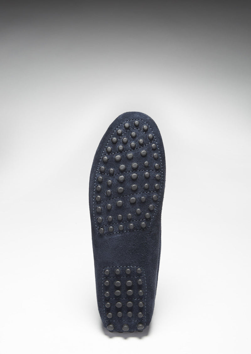 Women's Tasselled Driving Loafers, navy blue suede