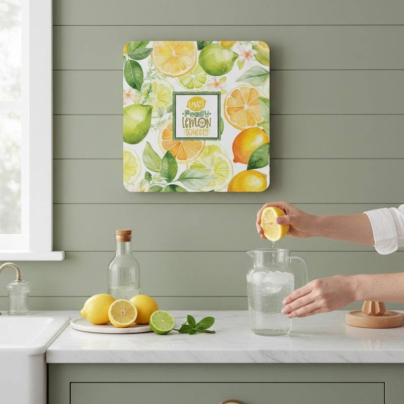Easy Peasy Lemon Squeezy Metal Sign