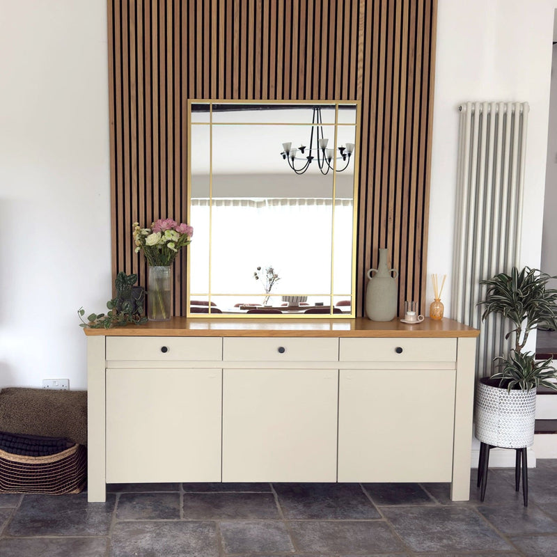 Aimi - Gold Metal Rectangle Window Mirror - 95cm x 120cm.