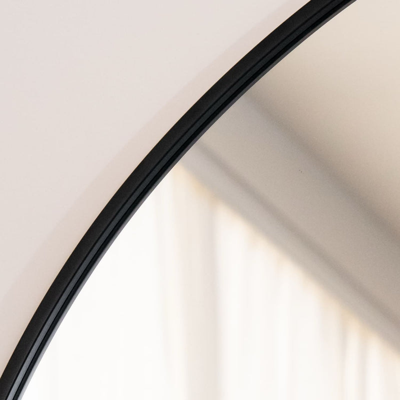 Akiko - Full Length Black Metal Arched Mirror - 200cm x 120cm