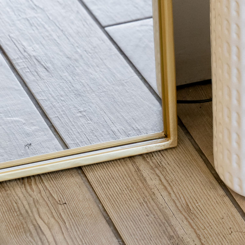 Akiko - Full Length Gold Metal Arched Mirror - 180cm x 105cm