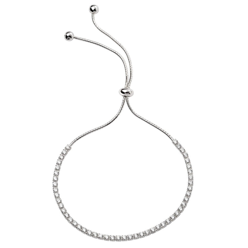 Beginnings Adjustable Chain Toggle Bracelet with Cubic Zirconia