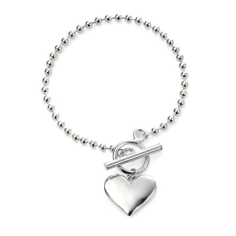 Beginnings Ball Chain Bracelet with Heart Tag