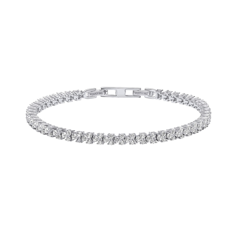 Diamonfire Claw Set Zirconia Tennis Bracelet
