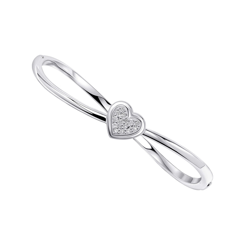 Beginnings Hinged Heart Bangle
