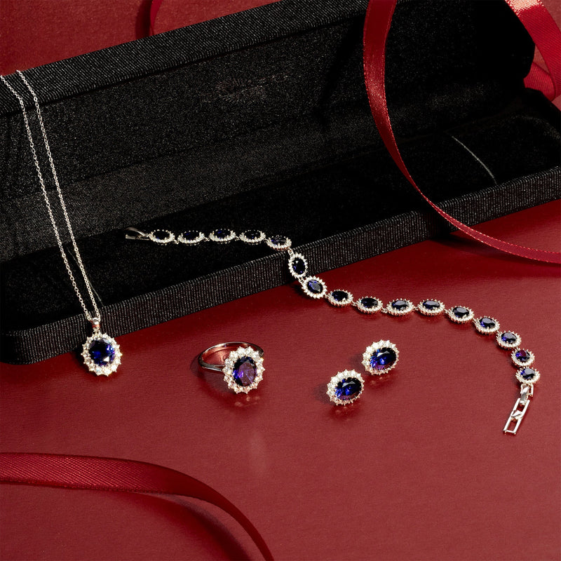 Diamonfire Oval Bracelet with Surround