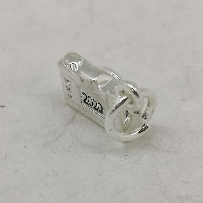 Vintage Camera Personalised Silver Charm