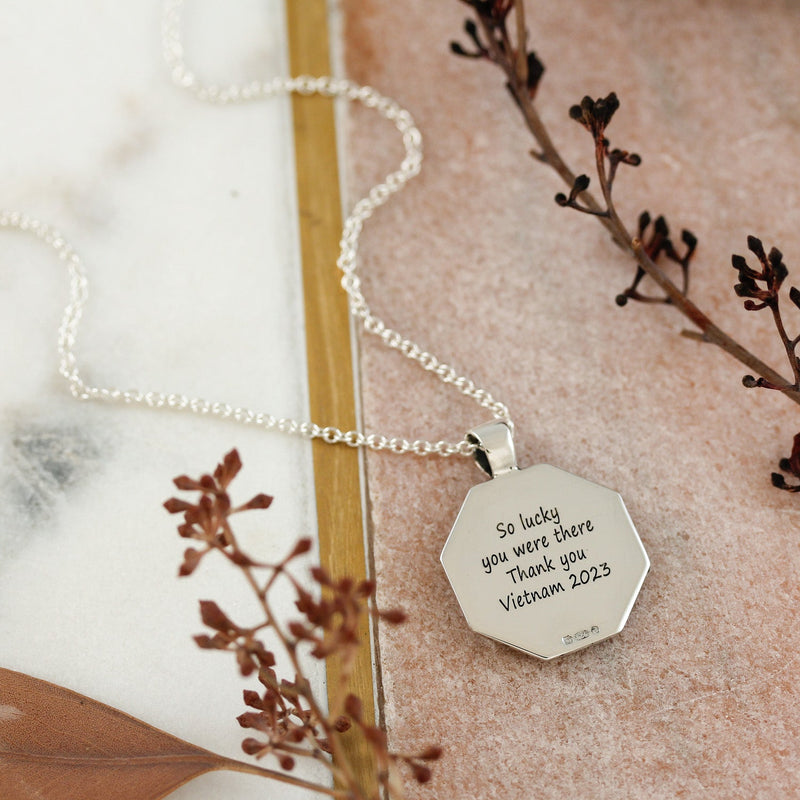 Good Luck Symbols Personalised Silver Necklace