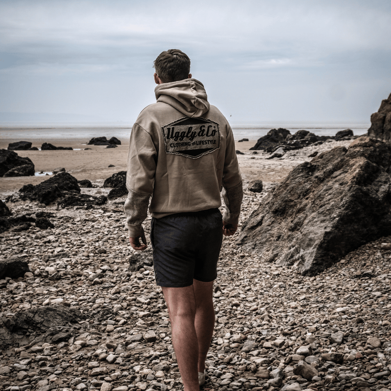 Beige Surf Diamond Hoodie