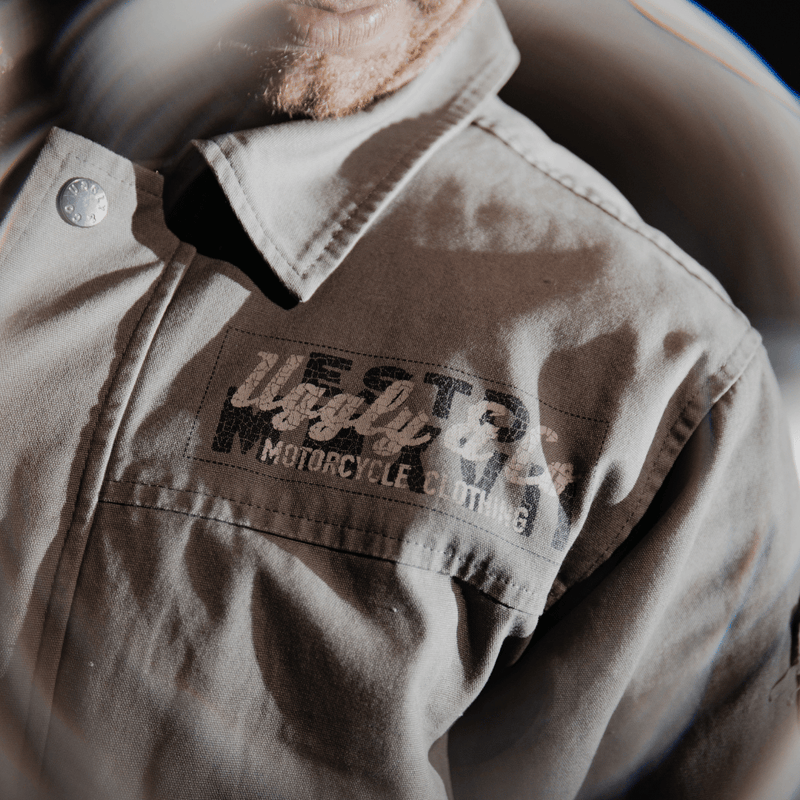 Grey Flattrack Moto Shacket