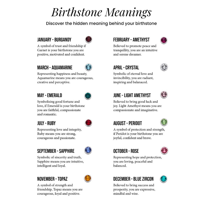 Beginnings Crystal Birthstone Hoop Earring Charms