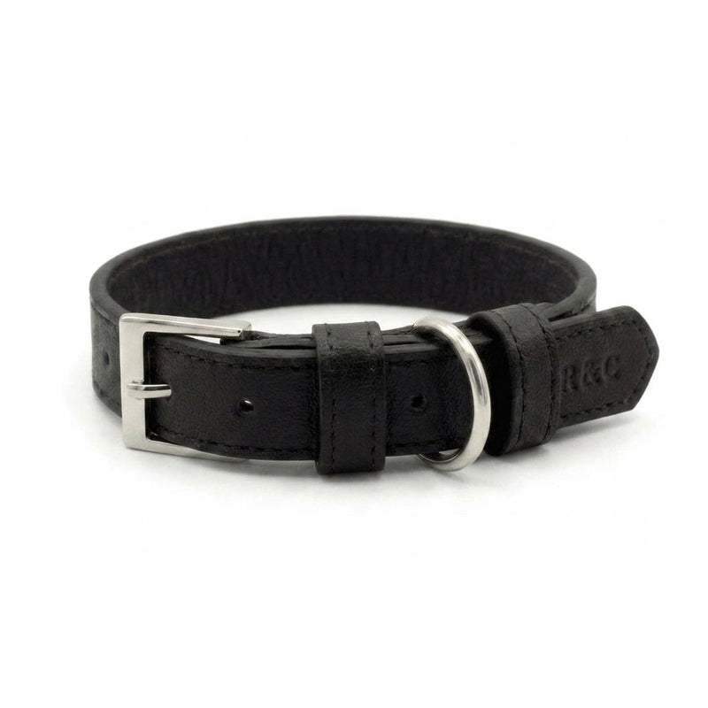 Black Leather Dog Collar
