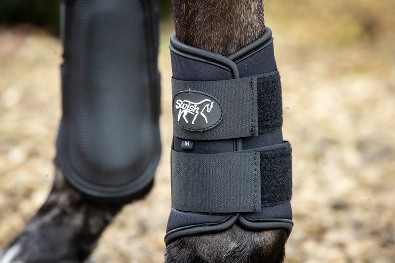 Double Locking Brushing Boots - Black