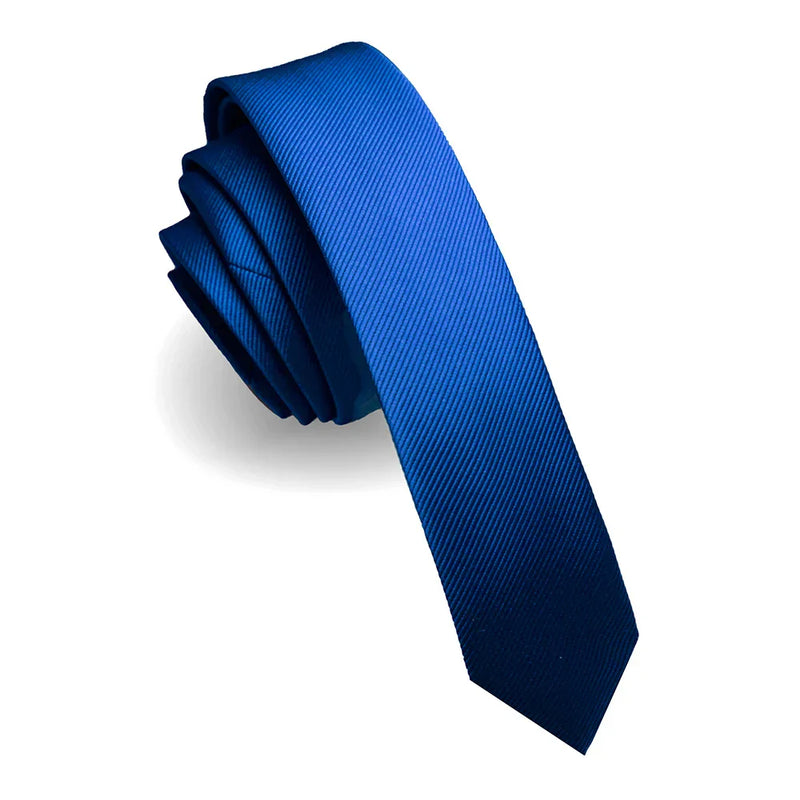 Blue Skinny Silk Tie