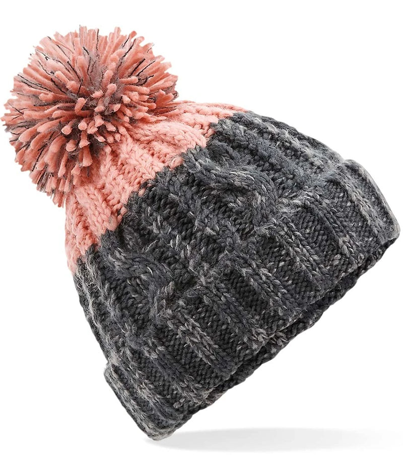 Grey and Blush Beanie