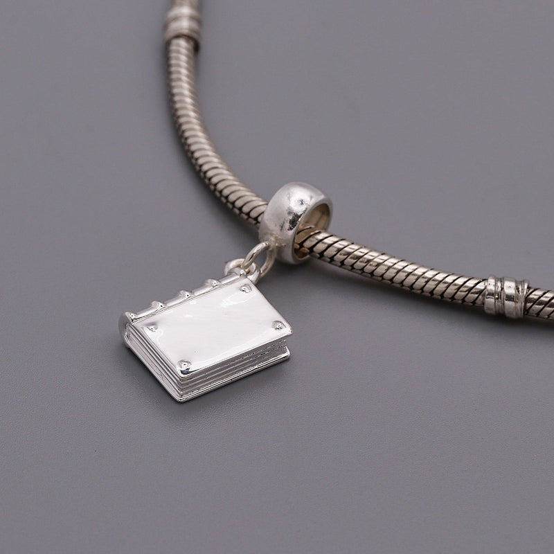 Hardback Book Personalised Silver Charm