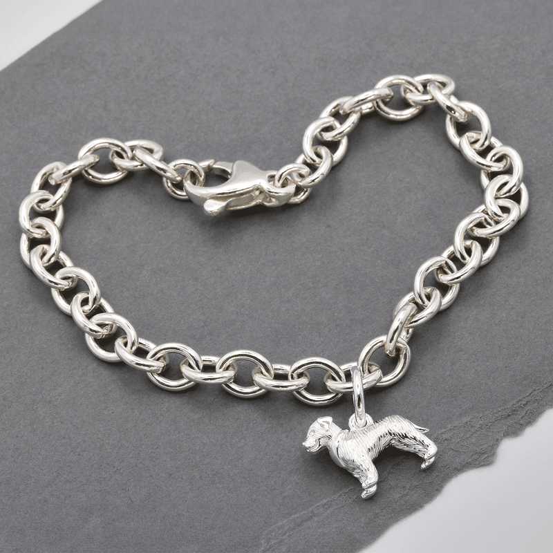 Border Terrier Silver Dog Charm