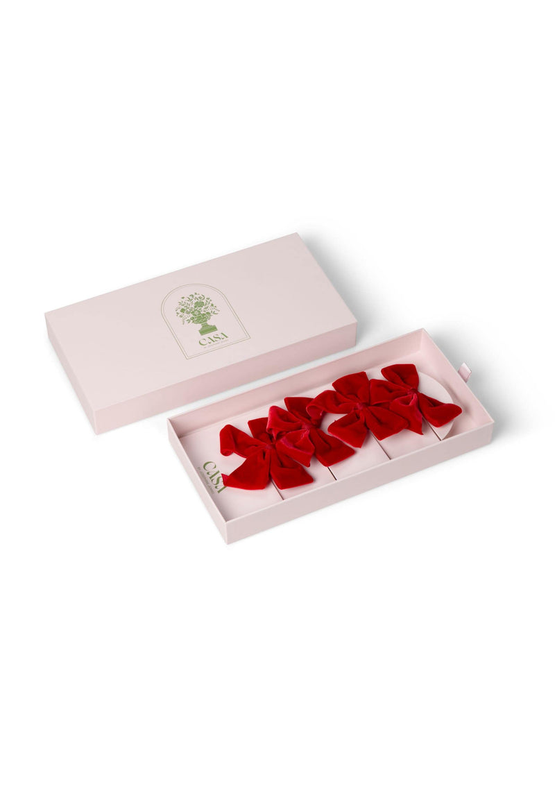 Red Romance Velvet Bow Collection