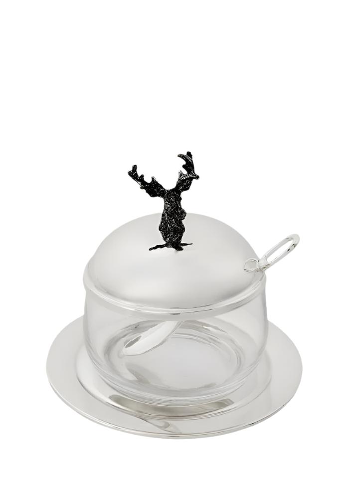 Bridgerton Deer Silver Jar and Spoon