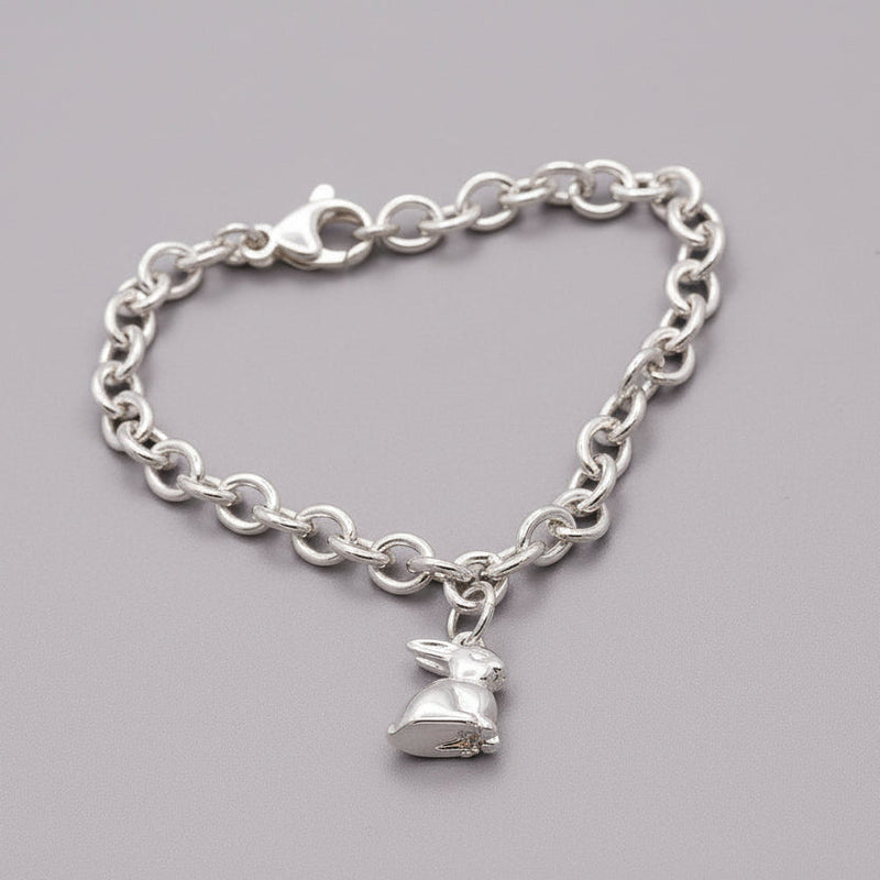 Bunny Rabbit Silver Charm