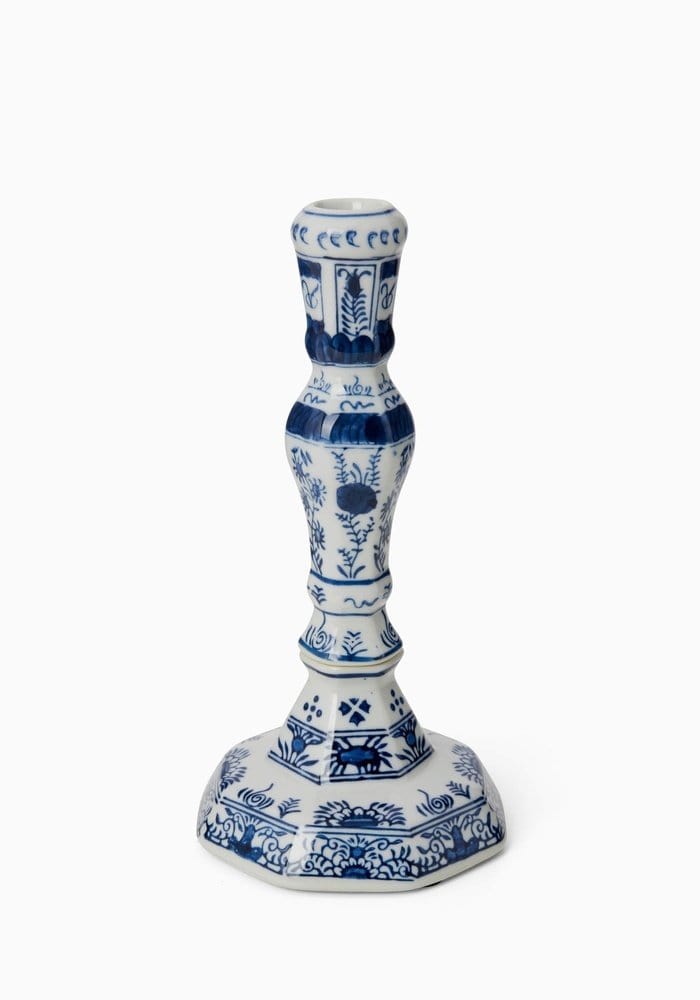 Rijksmuseum Delft Blue and White Candle Holders (Pair)